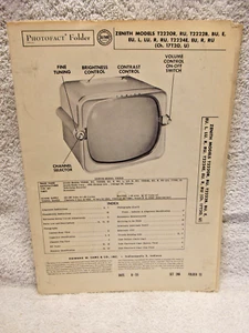 Sams PhotoFact for Zenith models T22020R T2222B and others3 - Picture 1 of 2