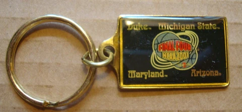 Final Four 2001/Duke~Michigan State~Arizona~Maryland Vintage Licensed Key Ring Cover