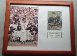 WADE BOGGS Tampa Bay Rays AUTOGRAPHED Baseball Card 10x 12 Framed HALL OF FAME - Picture 1 of 2