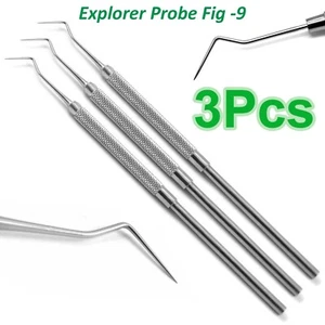 Dental Explorer Probe 9 Diagnostic Endodontic Tooth Cleaning Tartar Remover Tool - Picture 1 of 2