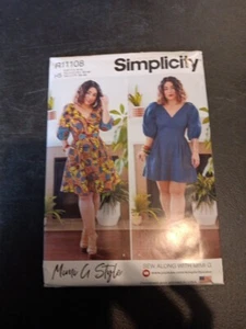 Simplicity R11108 Misses Dress Sewing Pattern Size 6 - 24 Uncut - Picture 1 of 1