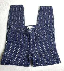 Madewell Skinny Ankle Pant Embroidered Navy Blue Size 2 - Picture 1 of 9