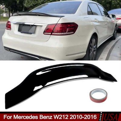 Duckbill Trunk Spoiler Lip Gloss Black For Mercedes Benz W212 E350 E63 2010-2016 - Image 1 of 4