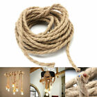 5M Retro Hemp Rope Wire Electric Braided Fabric Twisted Cable Line XY
