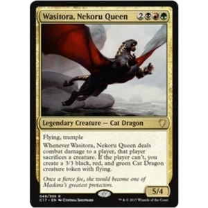 WASITORA NEKORU QUEEN Commander 2017 MTG Gold - Cat Dragon Rare - Picture 1 of 1