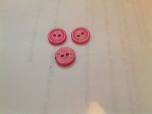 NEW 25 5/8 INCH HOT PINK POLISHEDL FINISH BUTTON 2 HOLE W/RIM - Picture 1 of 3