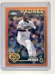 2024 Topps Chrome Update MARTIN PEREZ Orange /25 - Picture 1 of 2