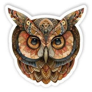 Owl Vinyl Sticker, Water Resistant, Water Bottle, Laptop, Indoor use, 2 sizes - Picture 1 of 1