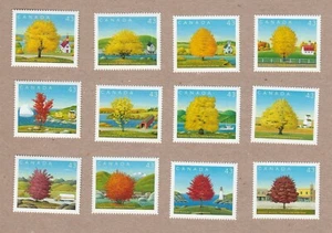 ÁRBOLES DE ARCE = HOJA GRANDE AZÚCAR RAYAS PLATEADAS NORUEGA Canadá 1994 #1524A-L MNH - Imagen 1 de 1
