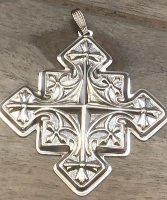 Croce di Natale annuale 1979 argento sterling Reed & Barton ornamento - Immagine 1 di 4
