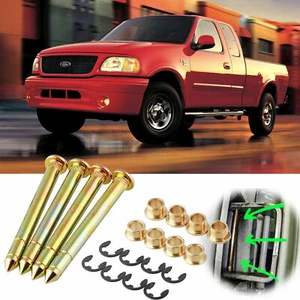 Car Door Hinge Pins Heavy Duty Pin Bushing Kit For Ford F150 F250 F350 Bronco - Picture 1 of 10