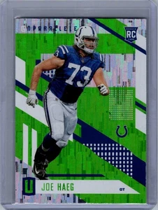 2017 Unparalleled Joe Haeg RC GREEN #66 OT Indianapolis Colts Green Rookie - Bild 1 von 2