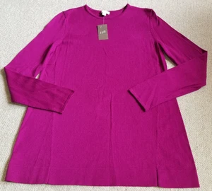 Neu mit Etikett Damen Pullover - J. JILL - 'Sugar Plum' lila Baumwollmischung leichte Tunika - XS - Bild 1 von 5