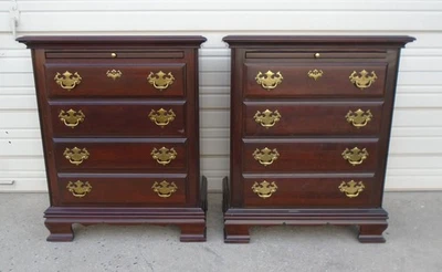 2 Chippendale Bachelors Bedside Chest Kincaid Mountain III Nightstands French - Image 1 of 4