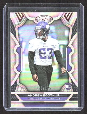 2022 Certified Andrew Booth Jr. #146 RC,SN Bronze Mirror /275 Minnesota Vikings - Image 1 of 2