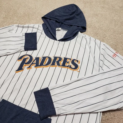 San Diego Padres Shirt Adult Medium Blue White Orange Hoodie Retro SGA Mens - Image 1 of 4