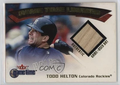 2001 Fleer Game Time Gamers Lumber Todd Helton HOF - Image 1 of 2