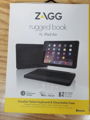 Teclado inalámbrico ZAGG RUGGED BOOK y estuche desmontable para APPLE iPAD AIR - LEER Foto 1 de 4
