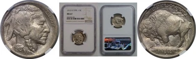 1913-D T-1 5C Buffalo Nickel NGC MS-67 - Image 1 of 3