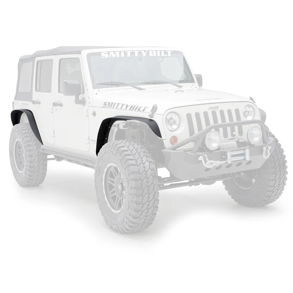 Smittybilt 76837 XRC Flat Fender Flares Black for 07-18 Jeep Wrangler JK - Image 1 of 1