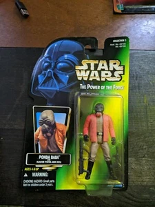 STAR WARS POWER OF THE FORCE PONDA BABA Hologram Green Card (Kenner 1996) NEW - Picture 1 of 5