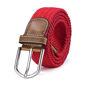 Elastic Fabric Braided Belt Enduring Stretch Woven Belt for Unisex Men Women US