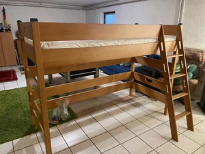 PAIDI Hochbett Varietta mit Lattenrost und Matraze - Bild 1 von 3