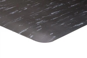 3' x 32" x 9/16 Thick Anti Fatigue Matting & Industrial Mats MARBLEIZED BLACK - Picture 1 of 2