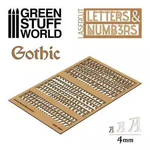 Green Stuff World Letters and Numbers 4 mm GOTHIC - Picture 1 of 1