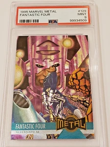 ๐ด1995 Fleer Marvel Metal Fantastic Four #129 PSA 9 - Picture 1 of 3