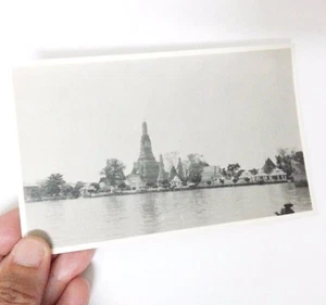 Postal antigua tailandesa Wat Arun templo Siam postal río Chao Phraya vintage - Imagen 1 de 5