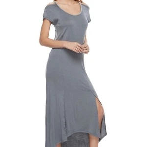 Juicy Couture Hi Lo Jewel Neck Dress La Dolce Vita Quiet Shade Bling Dress NWT - Picture 1 of 13