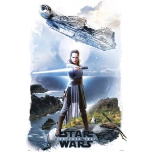 THE LAST JEDI ~ REY Y HALCÓN ~ 24x36 Póster de Star Wars ~ ¡NUEVO/ENROLLADO! - Imagen 1 de 1
