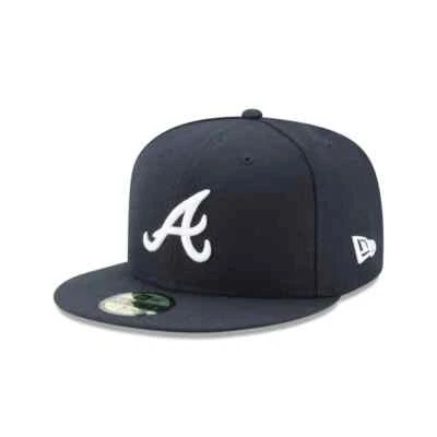 Authentic New Era MLB On-Field 59Fifty Fitted Cap Atlanta Braves Navy/White - Image 1 of 4