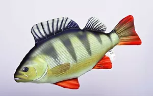 Coussin A en Forme De Poisson Perche Royal Réaliste Idée Cadeau Pêche Pêcheur - Photo 1/2