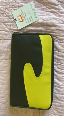 NEW! MIA Jewelry & Valuable Travel Bag PVC + LEATHER 60's Mod Design! GROOVY! - Image 1 of 4