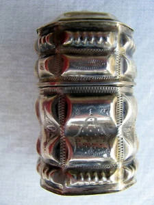 FINE SNUFF BOX / MATCH SAFE / KNICK KNACK / PEPPERMINT VICTORIAN 1899 SILVER BOX - Picture 1 of 13