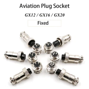 GX20 Aviation Plug + Socket Cable Connector Panel Mount 2-15 pin M20 Male Female - Picture 1 of 17