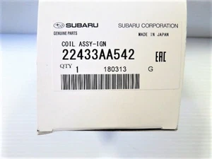Genuine OEM Subaru 22433AA542 Ignition Coil 2.5L Turbo - Picture 1 of 2