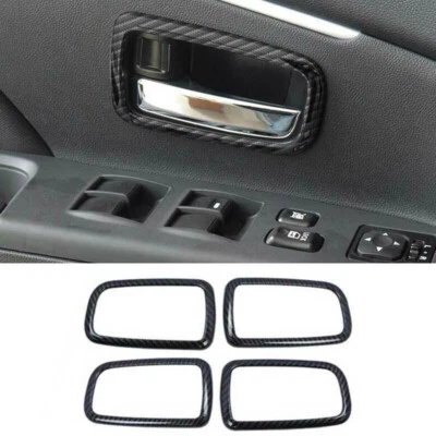 Отделка внутренней дверной ручки из углеродного волокна ABS для Mitsubishi Outlander 2016-2020 годов выпуска - Изображение 1 из 4