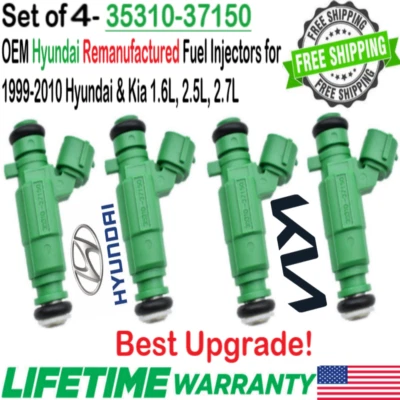 OEM 1999-2005 Hyundai Sonata 2.5L,2.7L V6 4Pcs Bosch Best Upgrade Fuel Injectors - Изображение 1 из 3