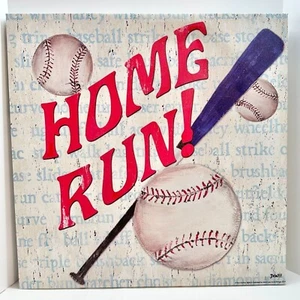 Kirkland's Hanging Picture 24 x 24 Red White Blue Baseball Theme NEW - Picture 1 of 5