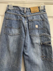 Vintage Timberland Jeans Boys Sz 12 Straight Leg High Rise Blue - Picture 1 of 12