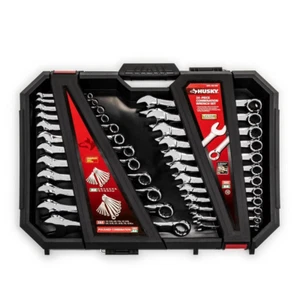 NEW Durable Husky 24-PCS Wrench Set Combination Chrome Alloy Steel  MM / SAE - Picture 1 of 12
