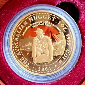 2001 1 oz gold coin ounce proof Nugget like britannia krugerrand - Picture 1 of 8