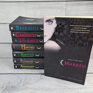 Lot Of 8 House Of Night Books: Novels By P.C. Cast & Kristin Cast Vampire Series - Picture 1 of 13