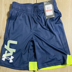 NWT Boy’s Under Armour Velocity Navy Blue Shorts Size Xtra Small 1370672 $25 - Picture 1 of 2