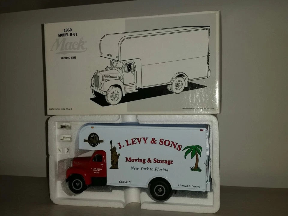 MOVING VAN MODEL B-61 1960 J.LEVY & SONS 19-1971 FIRST GEAR SCALA 1:34 - Immagine 1 di 1