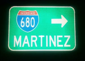 Martinez, California Route Straßenschild 18"x12", Contra Costa, SF, Bay Area - Bild 1 von 9