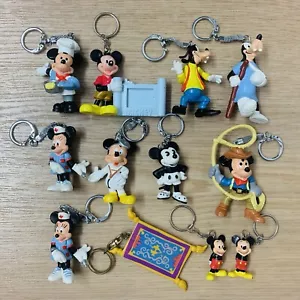 Vintage Bullyland Disney Mickey Mouse Themed Keychains Bundle Minnie, Goofy - Picture 1 of 6